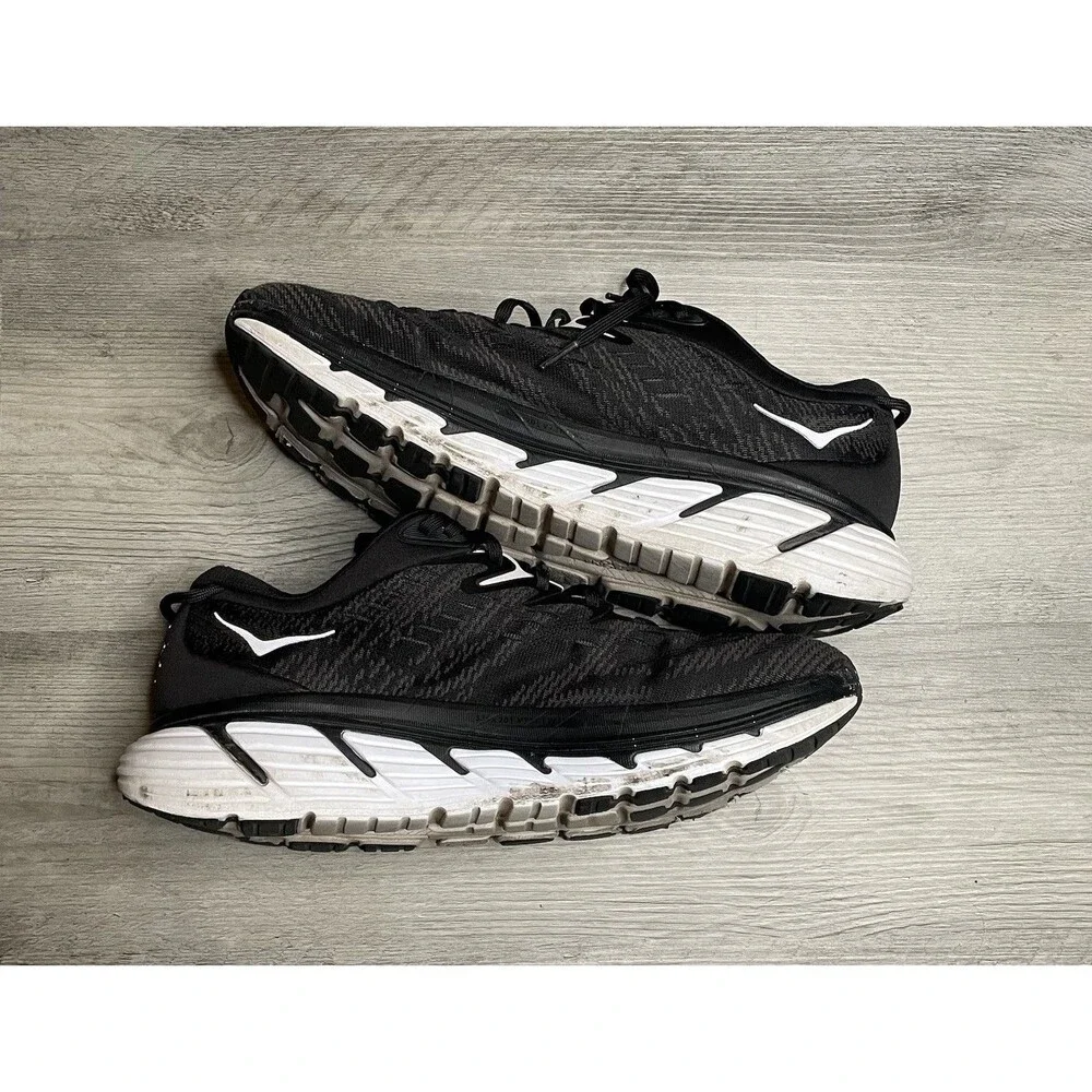 Hoka Gaviota 4 Men's Stability Running Sneakers Black White 1123198/US 11.5D